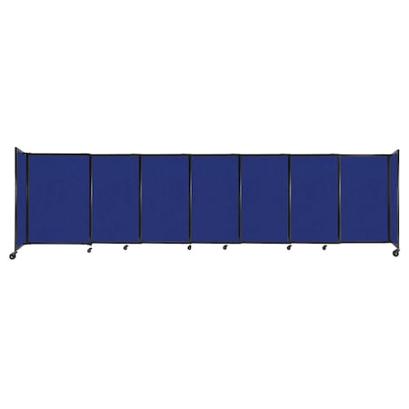 Versare StraightWall Sliding Portable Partition 15'6" x 4' Royal Blue Fabric 1448705